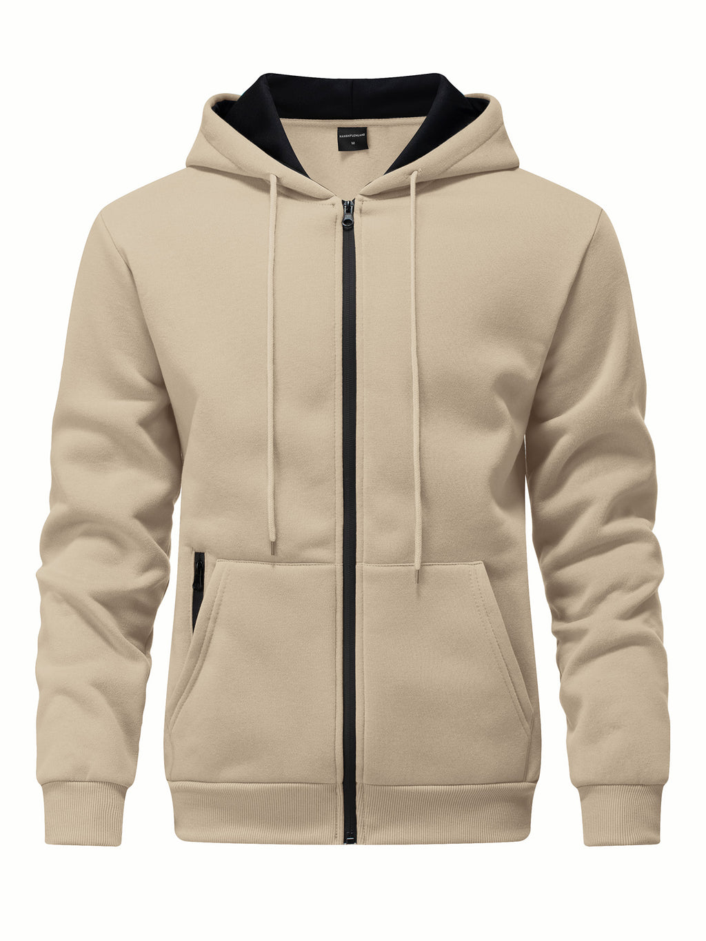 SY666 Riskrole Men's Full Zip Fleece Lined Hoodie with Zipper Pocket
