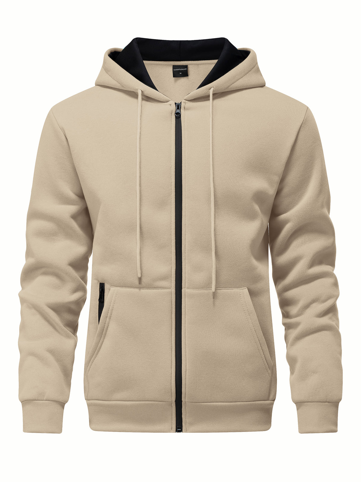 SY666 Riskrole Men's Full Zip Fleece Lined Hoodie with Zipper Pocket