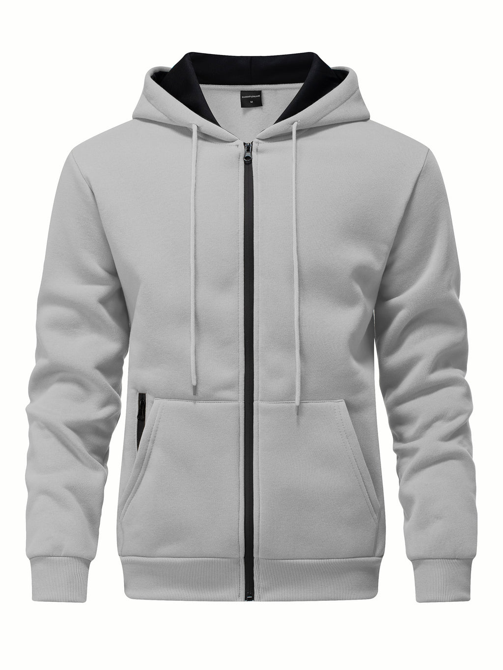 SY666 Riskrole Men's Full Zip Fleece Lined Hoodie with Zipper Pocket