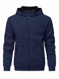SY666 Riskrole Men's Full Zip Fleece Lined Hoodie with Zipper Pocket