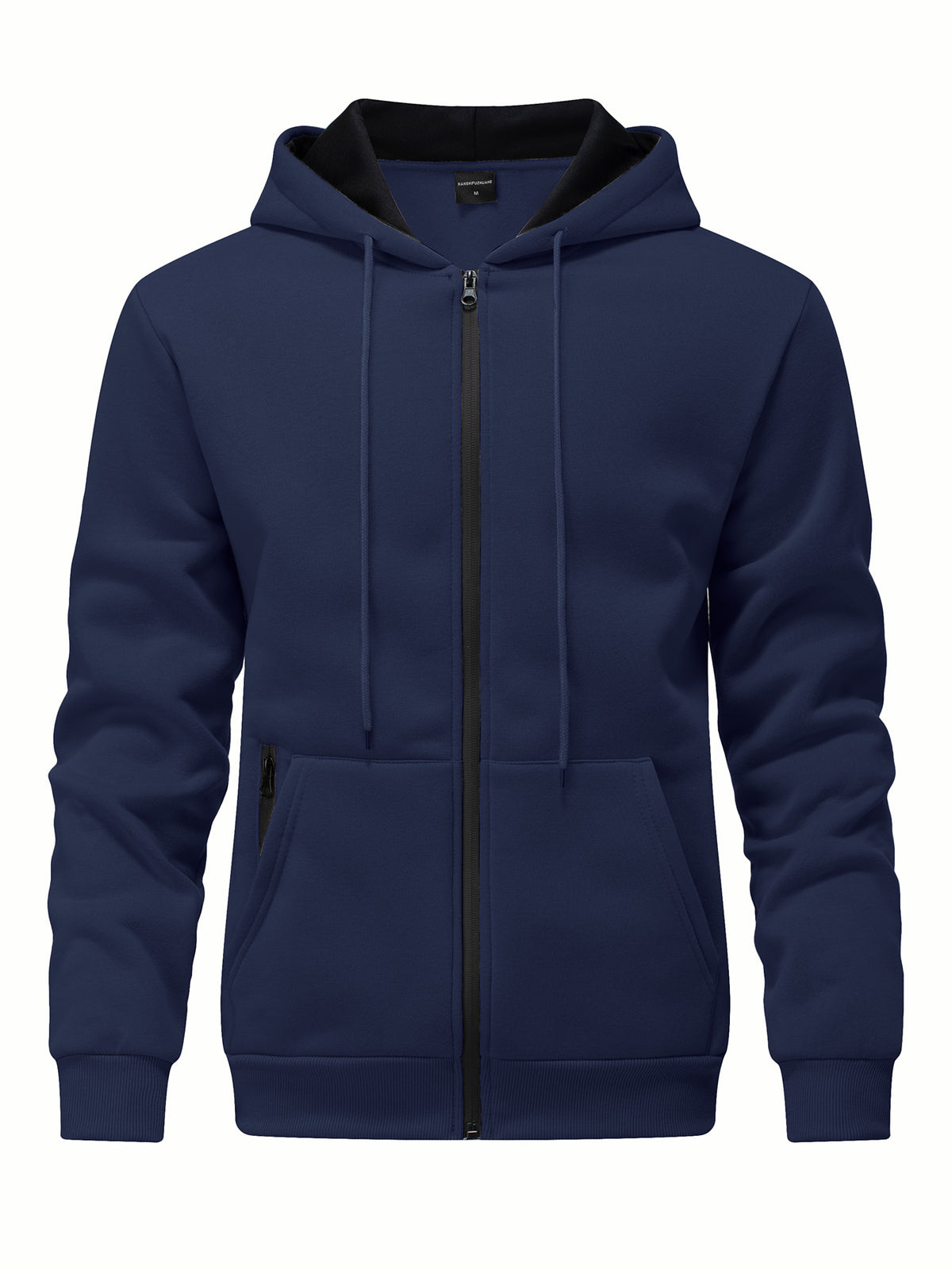 SY666 Riskrole Men's Full Zip Fleece Lined Hoodie with Zipper Pocket