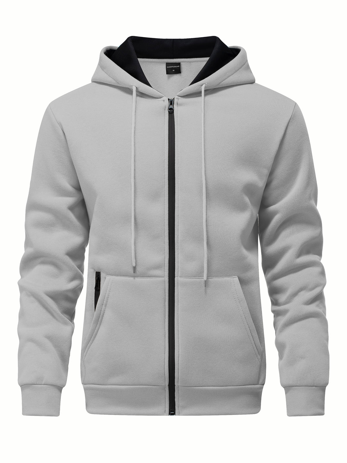 SY666 Riskrole Men's Full Zip Fleece Lined Hoodie with Zipper Pocket