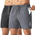 Men's 2-Pack | 5" Quick-Dry Running Shorts - Dark Grey & black