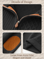 JK03 Riskrole Men's Quarter Zip Cable Knit Sweater with Faux Leather Elbow Patches