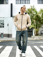 SY666 Riskrole Men's Full Zip Fleece Lined Hoodie with Zipper Pocket