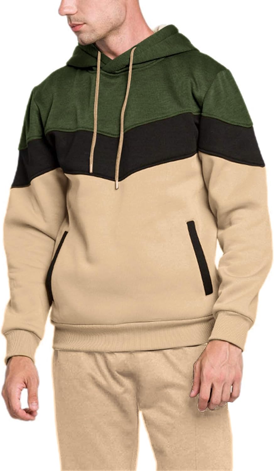 Men's 2-Piece Fleece Hoodie & Jogger Set - Front View