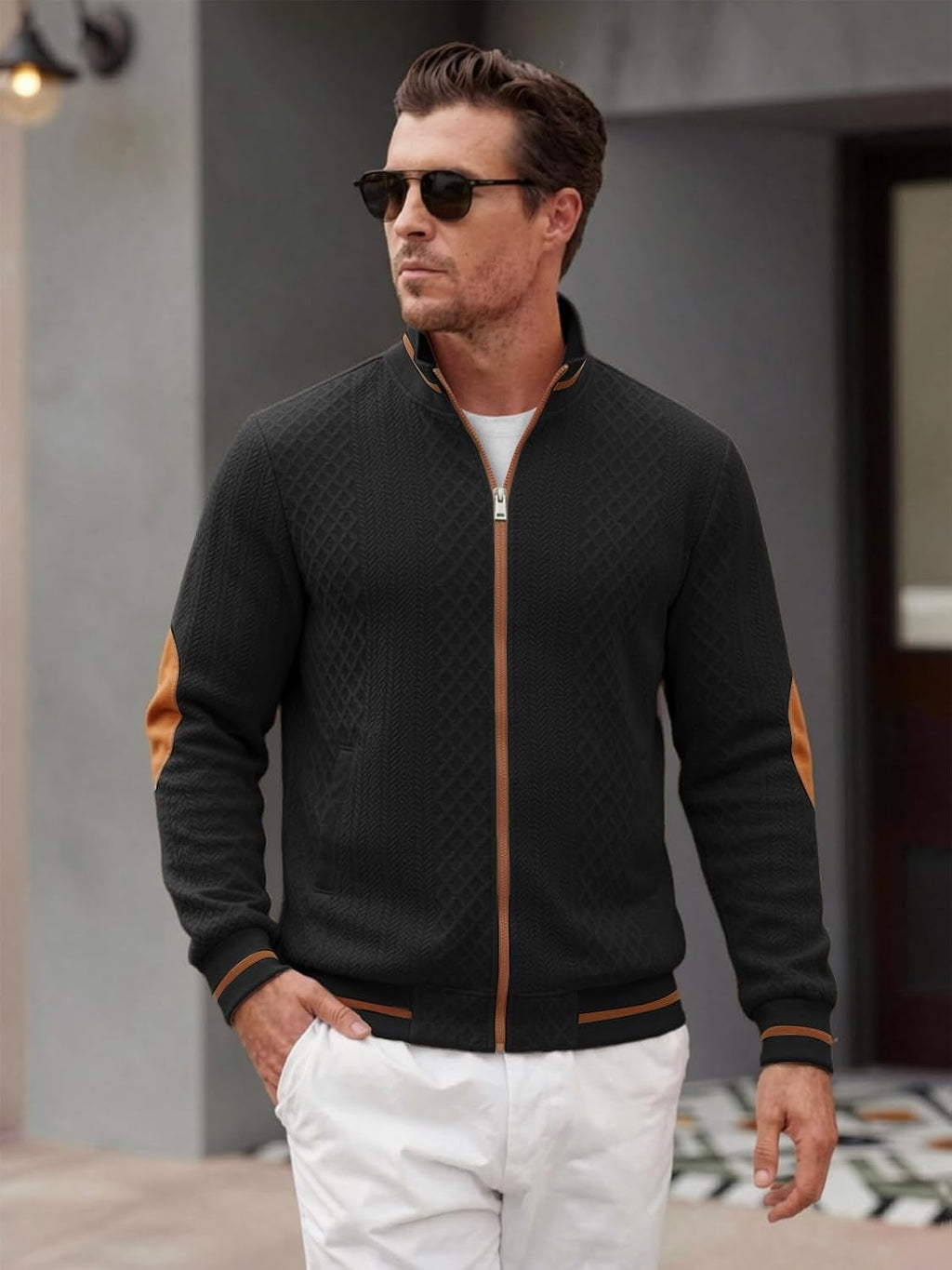 Men's Lightweight Full-Zip Bomber Jacket - View 9