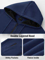 SY666 Riskrole Men's Full Zip Fleece Lined Hoodie with Zipper Pocket