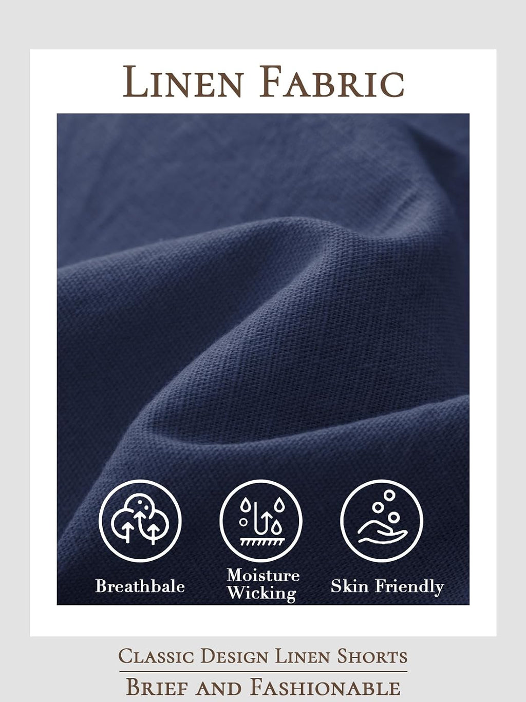 Men's Linen Drawstring Shorts - View 11