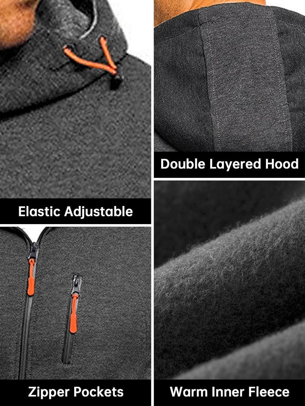 Men's Zip-Up Fleece Hoodie - View 9