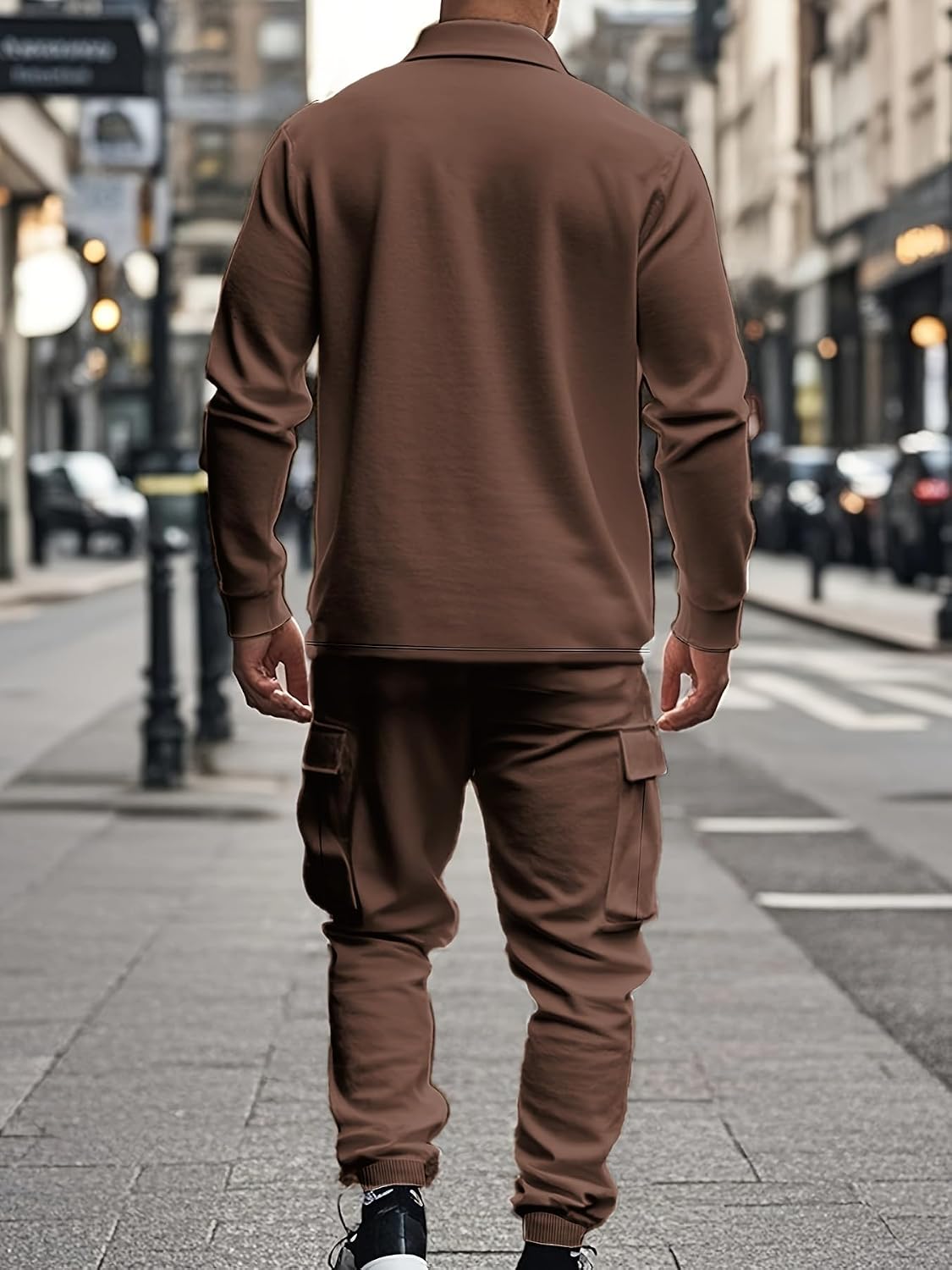 Men's Fleece Cargo Jacket & Pants Set - View 5