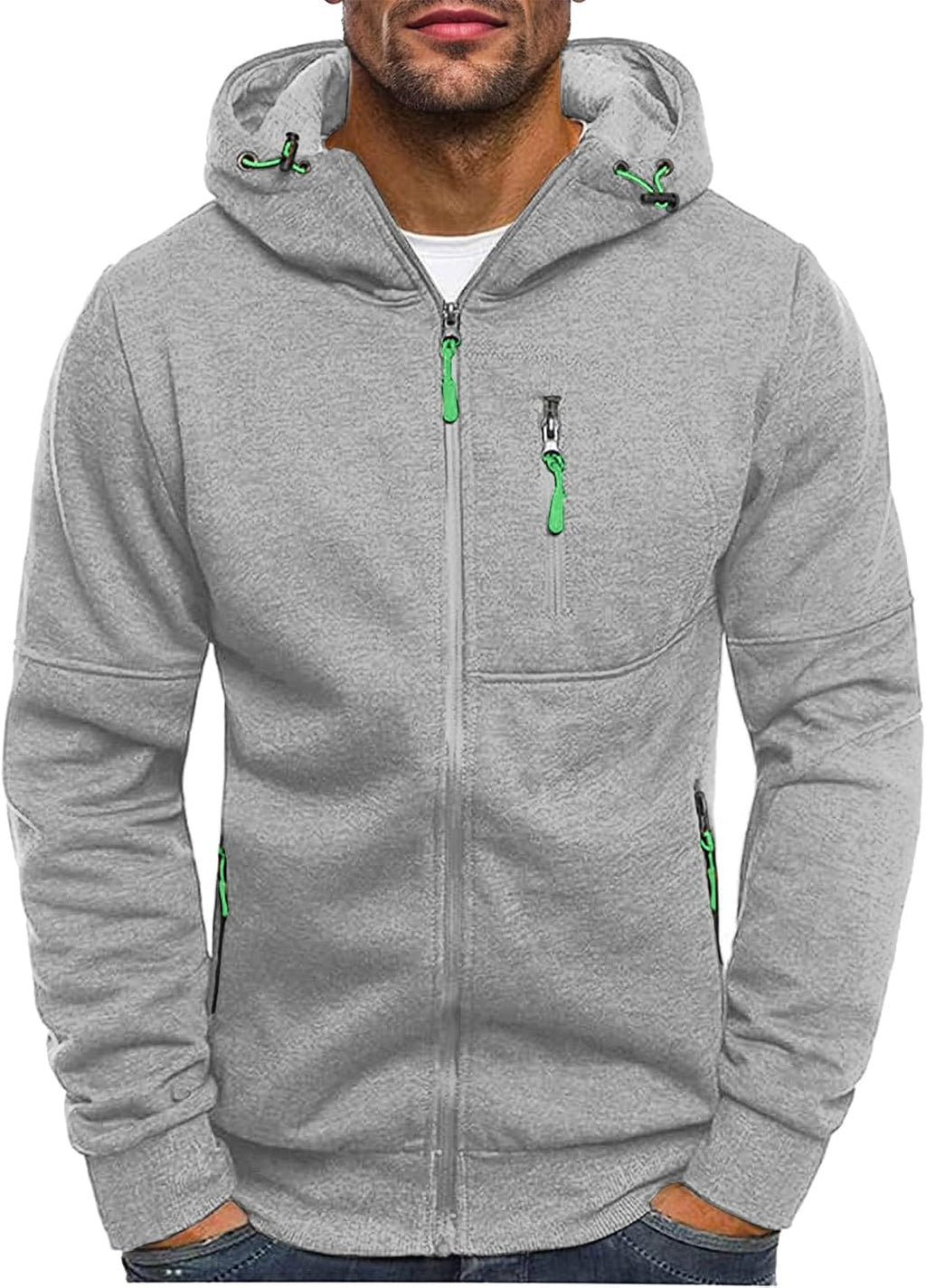 Men's Zip-Up Fleece Hoodie - View 4