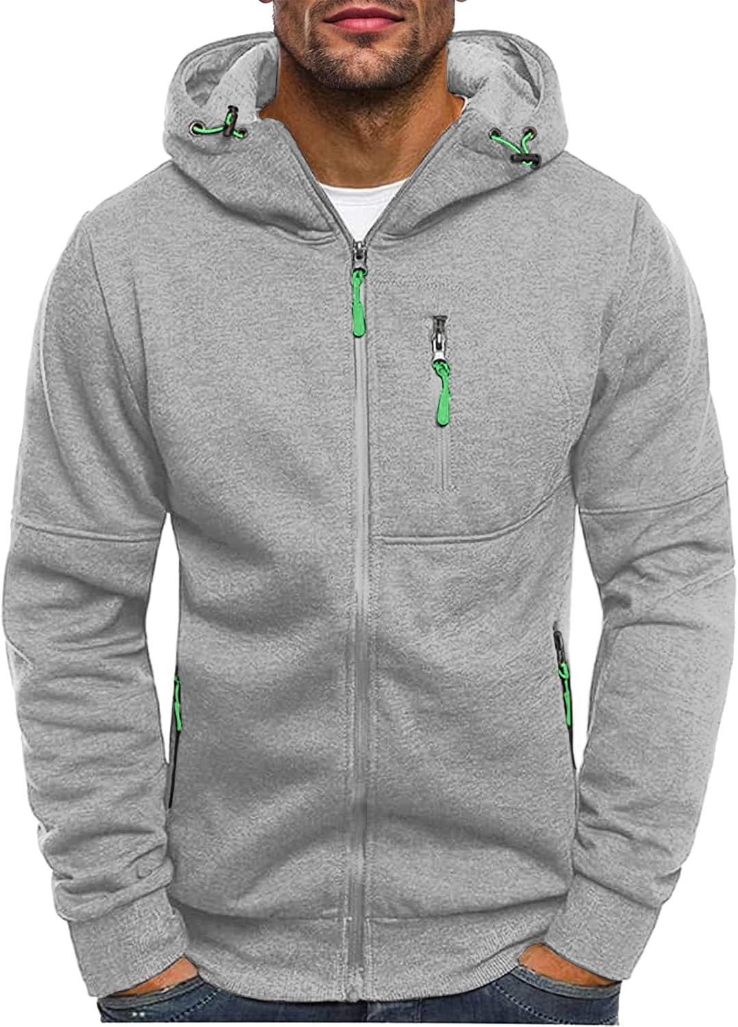 Men's Zip-Up Fleece Hoodie - View 4