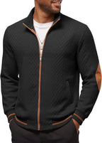 Riskrole men's lightweight jacquard varsity jacket - Black (main)