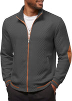 Riskrole men's lightweight jacquard varsity jacket - Grey (main)