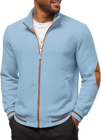 Riskrole men's lightweight jacquard varsity jacket - Light Blue (main)
