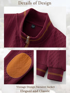 Riskrole men's lightweight jacquard varsity jacket - Wine Red view 5
